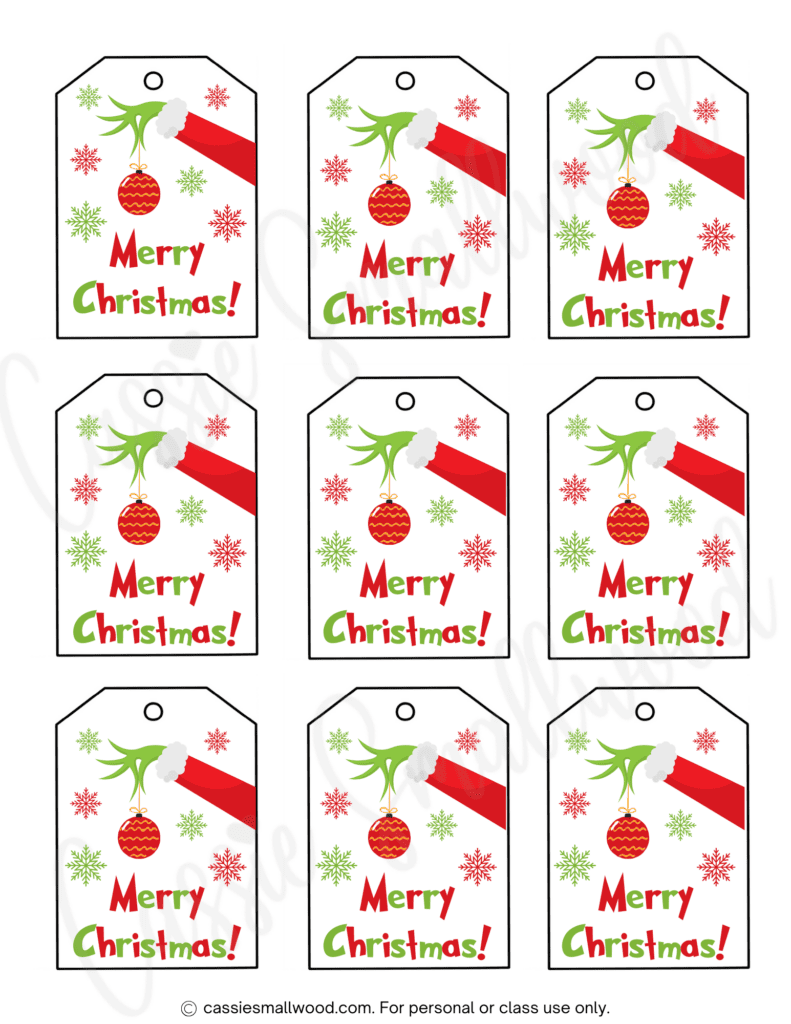 Printable Gift Tags Blank Pdf