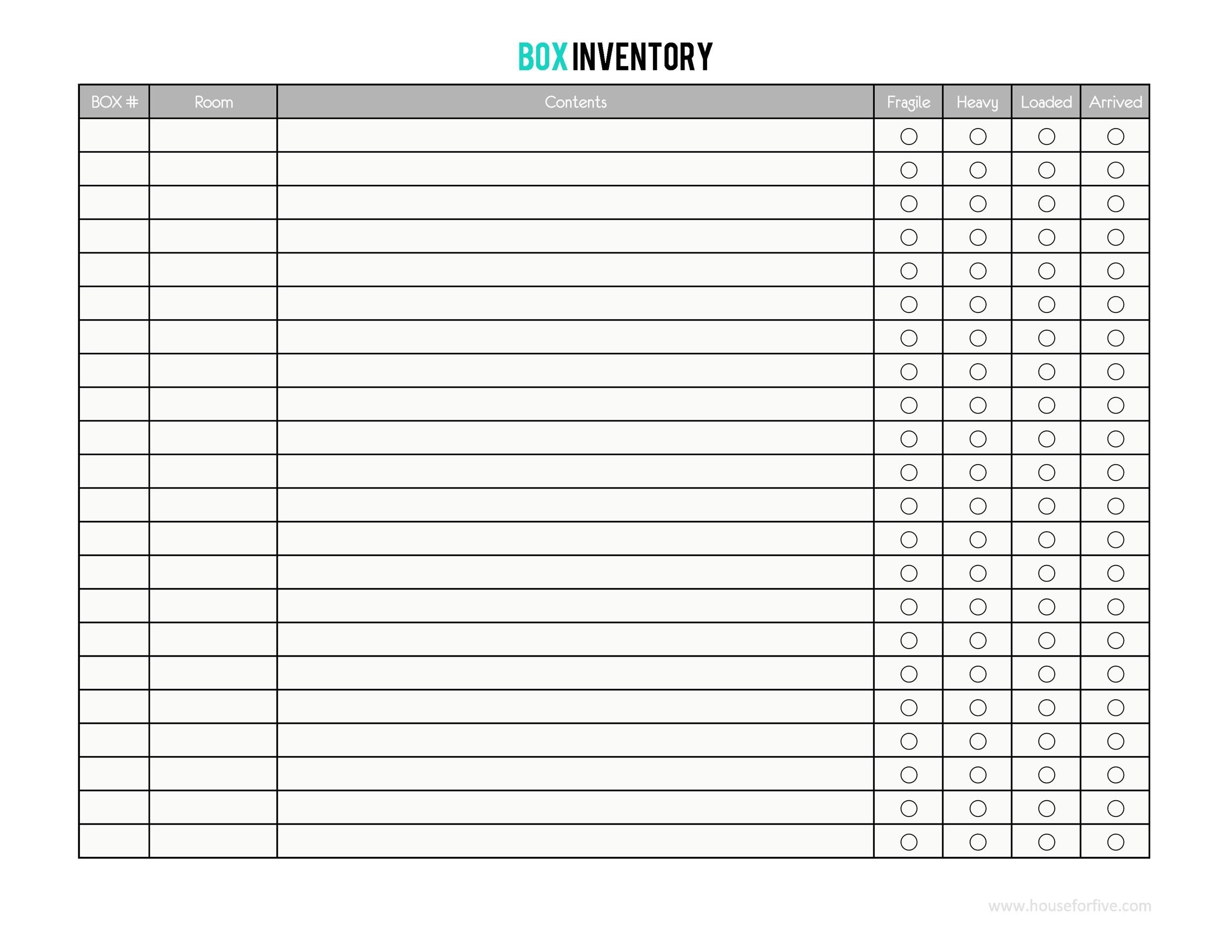 Forms Blank Printable Moving