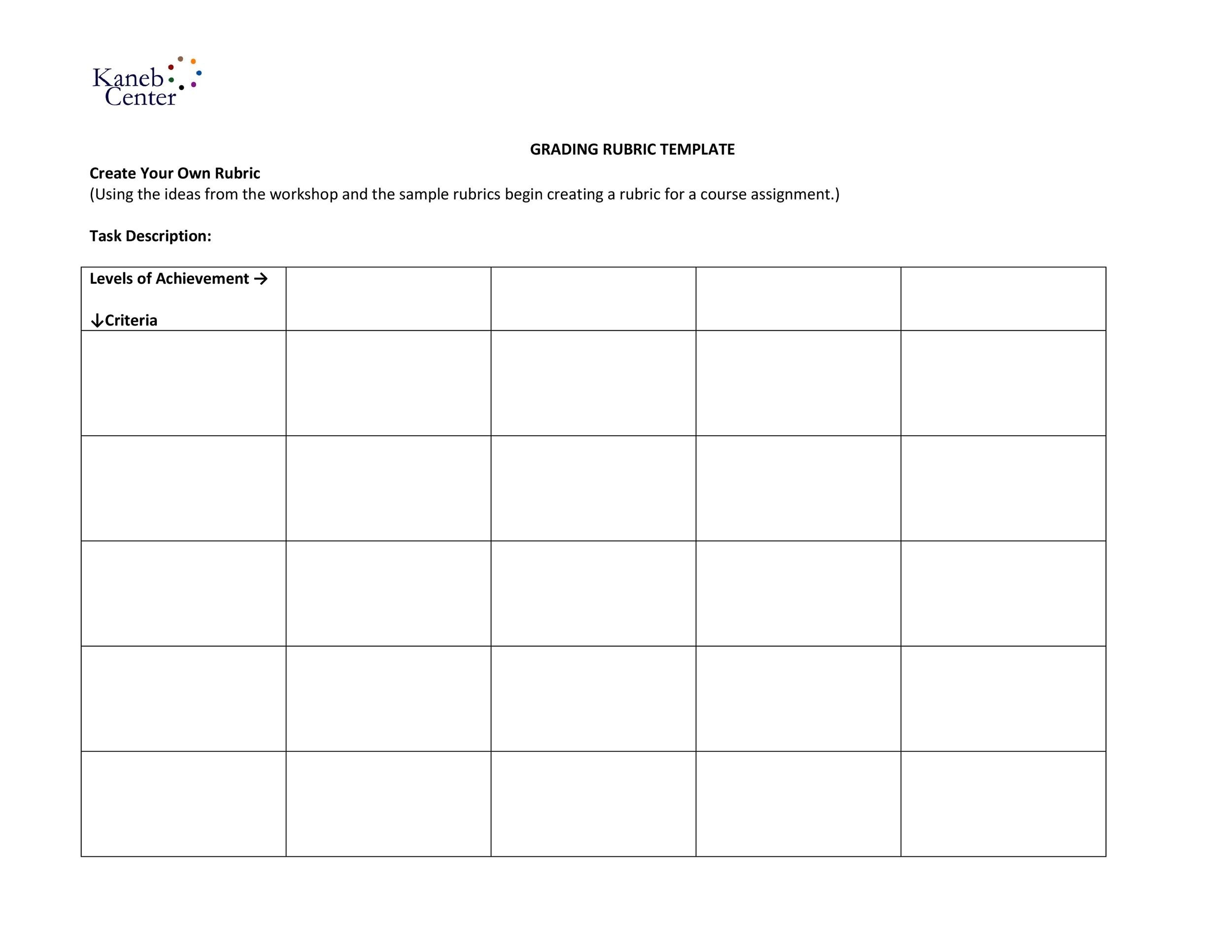 46 Editable Rubric Templates Word Format TemplateLab