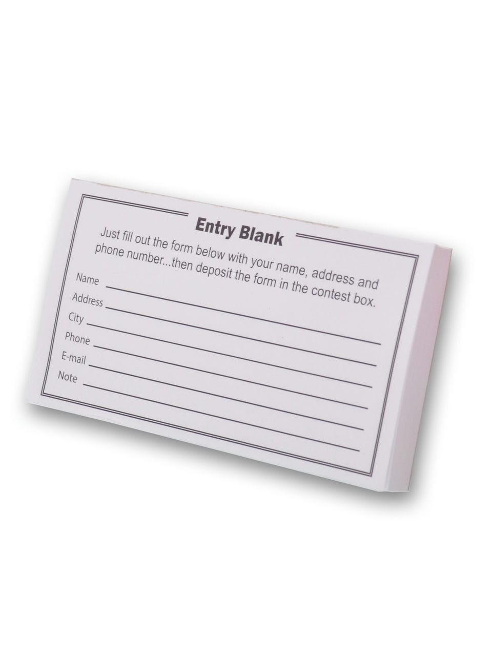 Printable Blank Entry Form Template