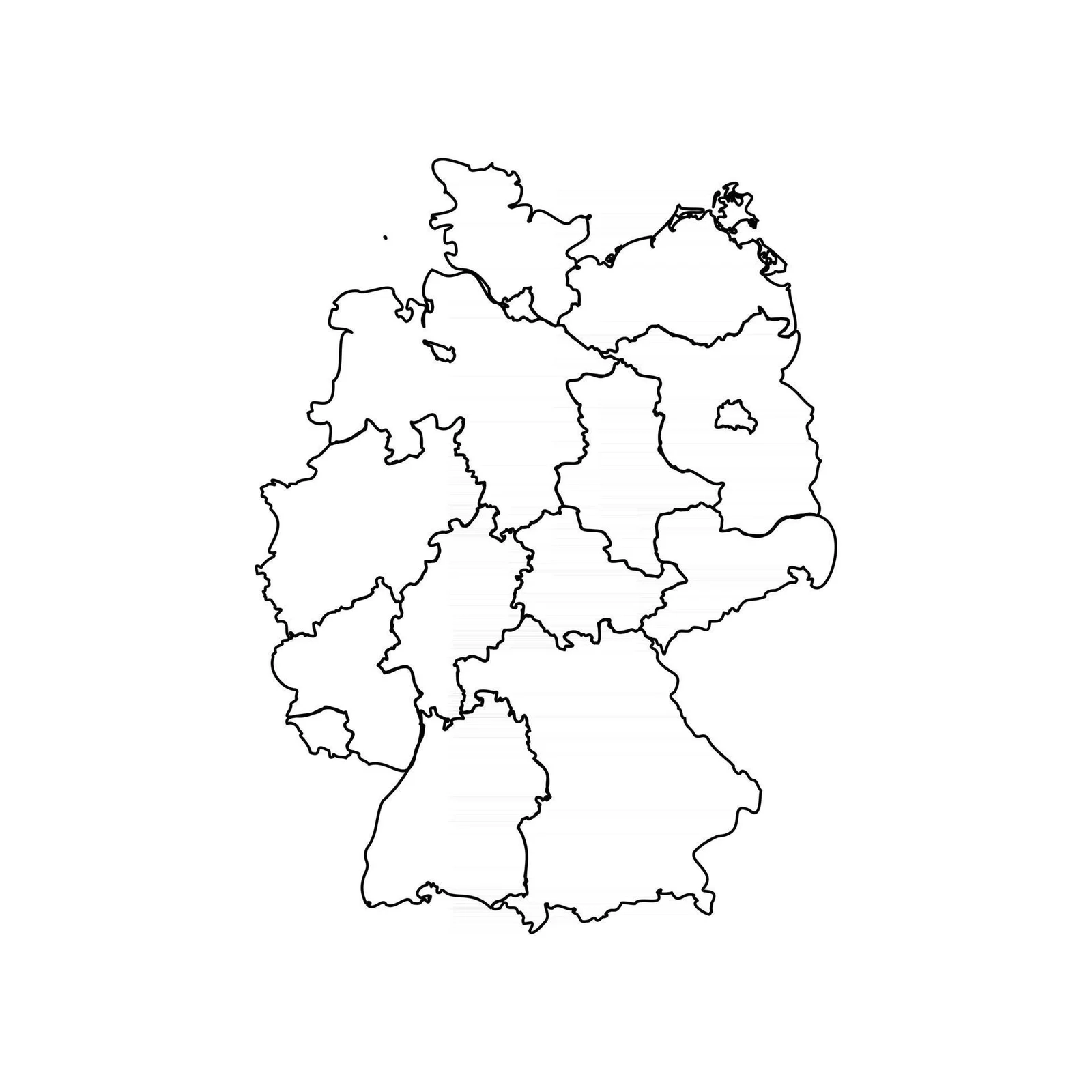 5 Free Printable Labeled And Blank Map Of Germany With Cities In 