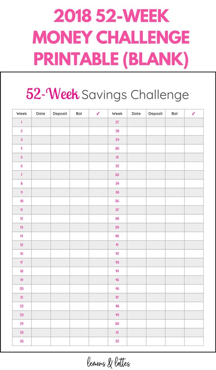 52 Week Money Challenge Printables To Save More In 2025