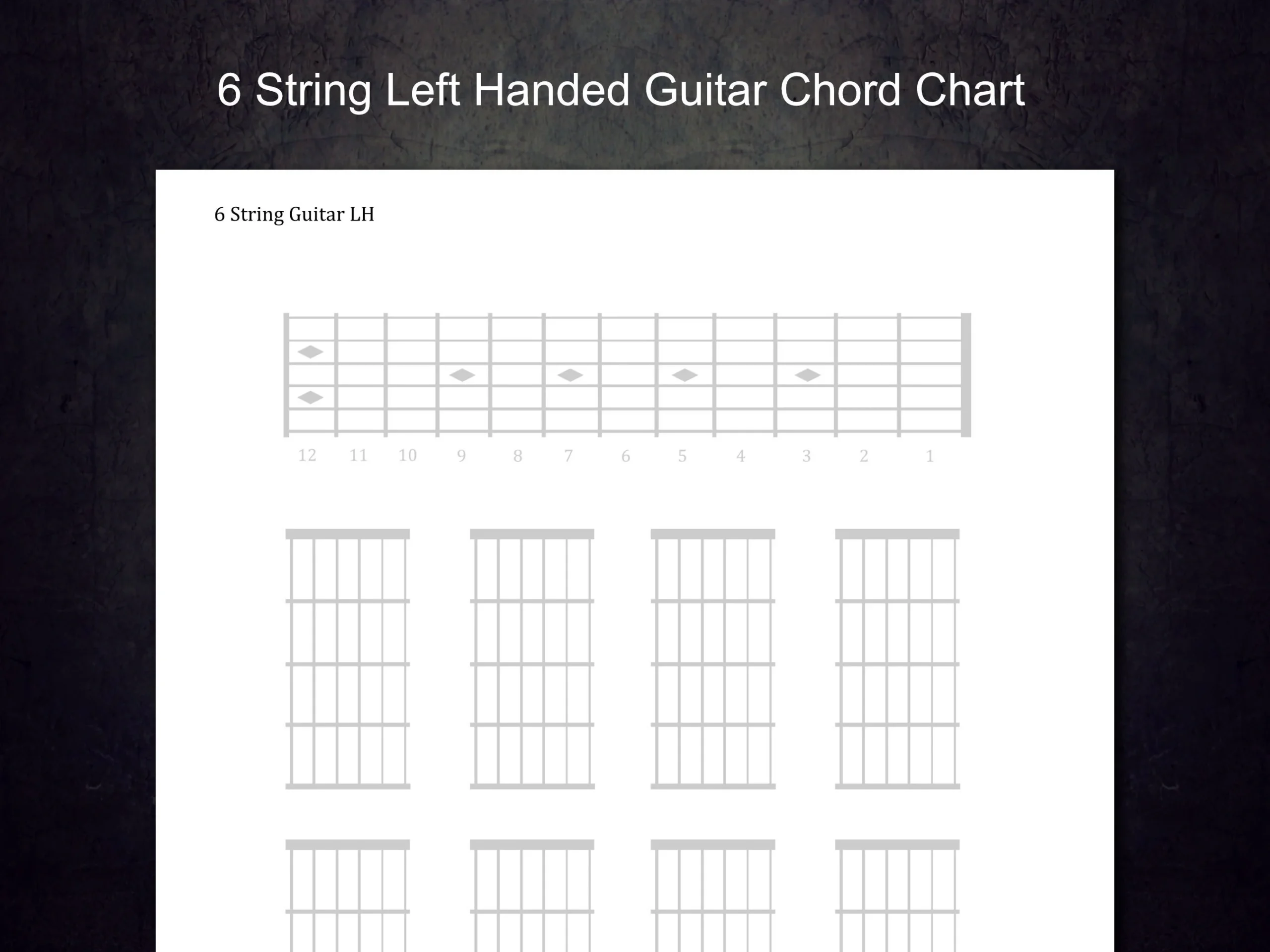 Printable Blank Chord Frames