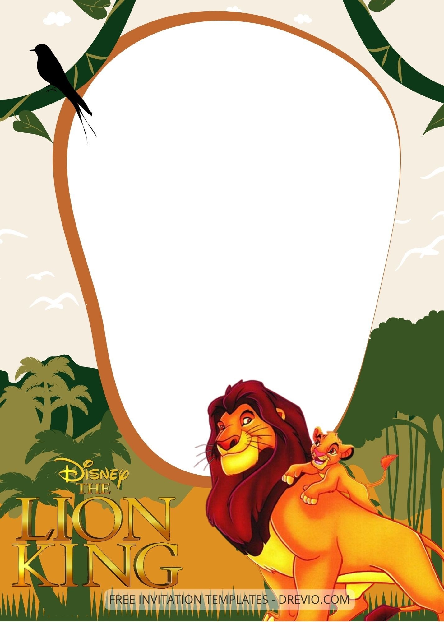 Printable Blank Lion King Invitations