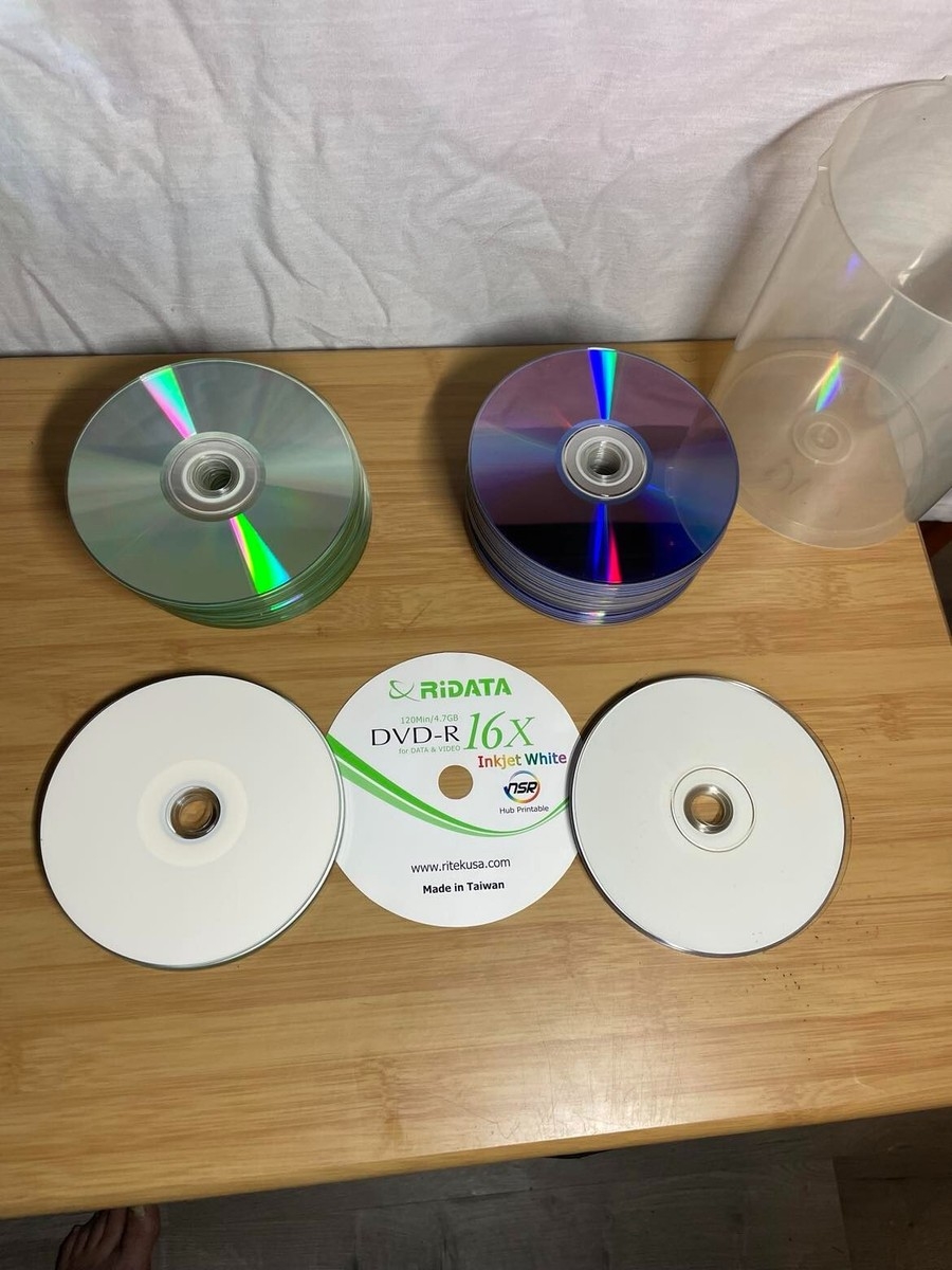 75 Ritekusa RIDATA Blank 16X DVD R DVDR White Inkjet Printable 4 7 