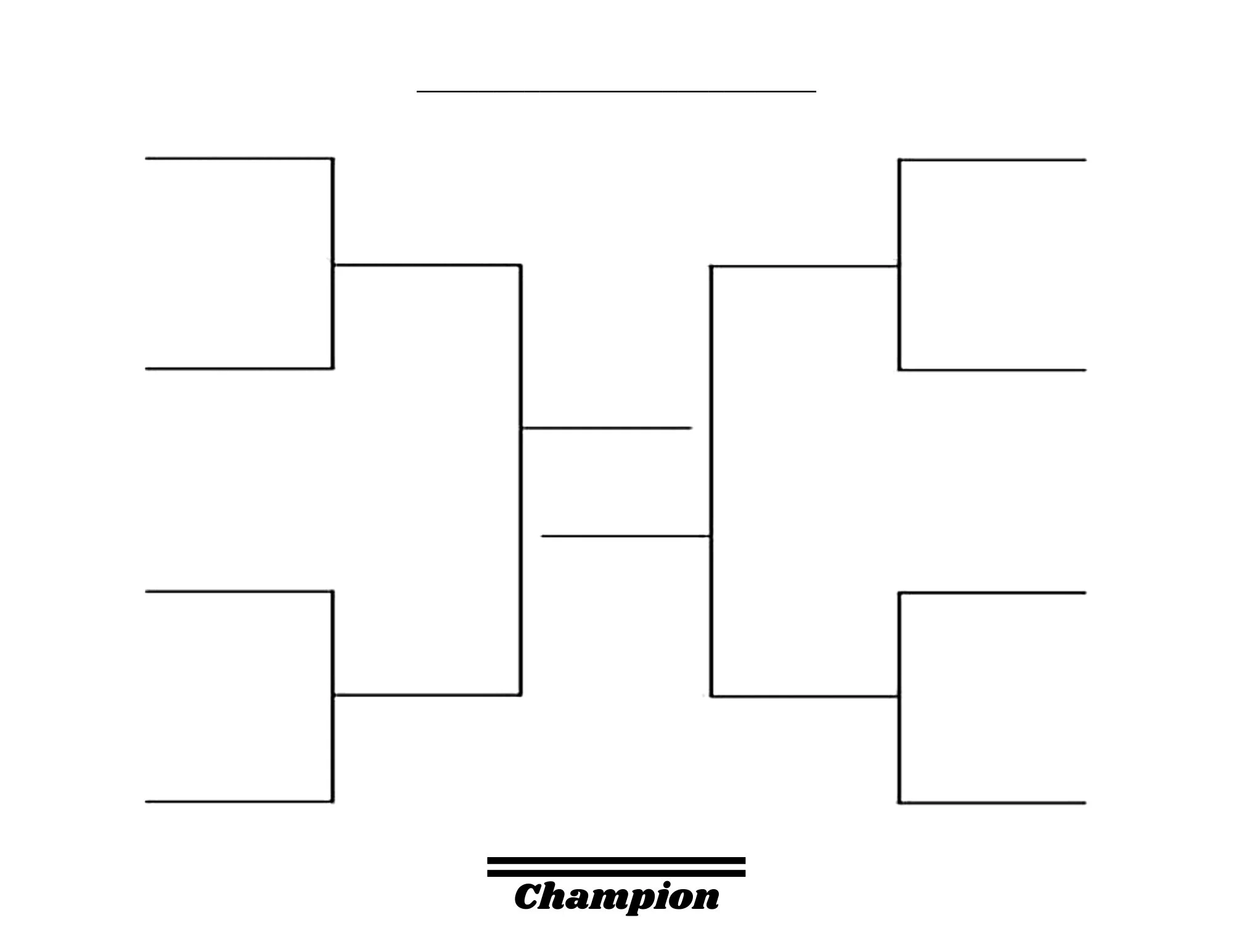 8 Team Tournament Bracket Sports Bracket Printable Sports 
