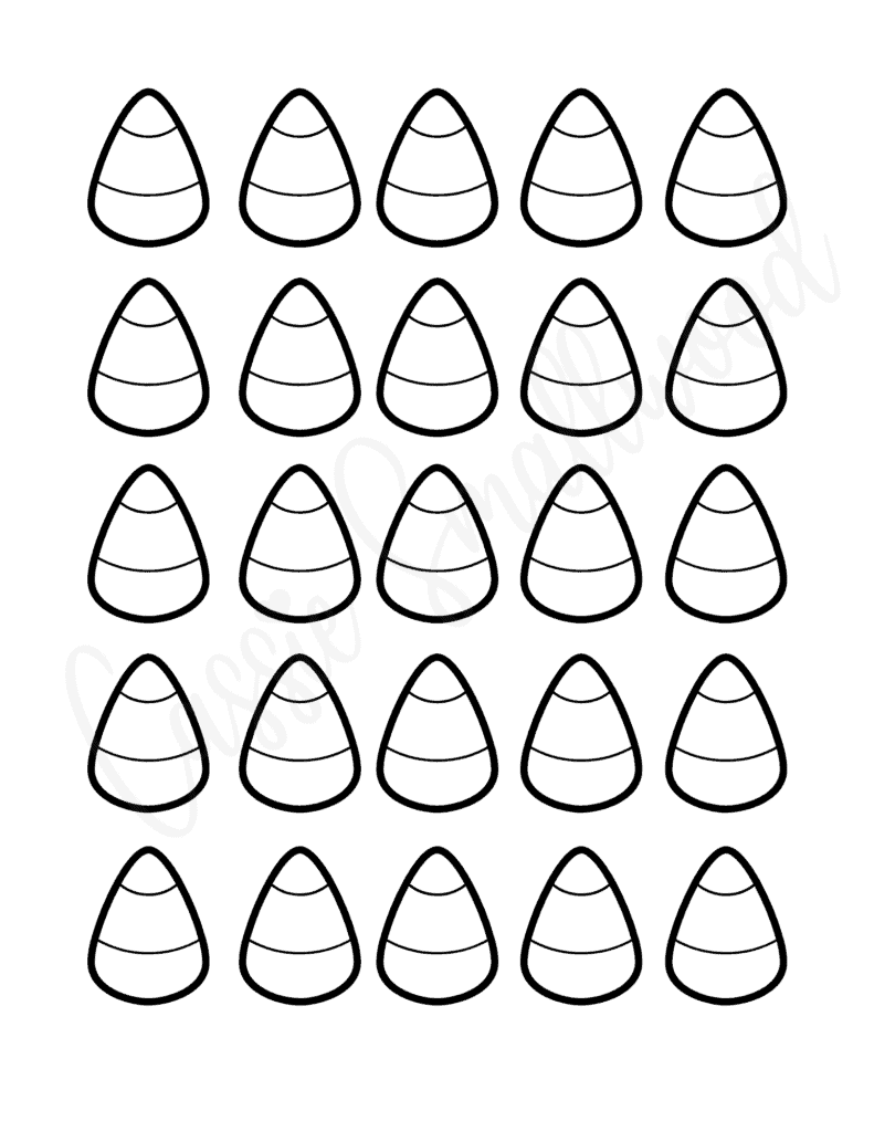 9 Cute Candy Corn Templates Black And White Color Cassie 