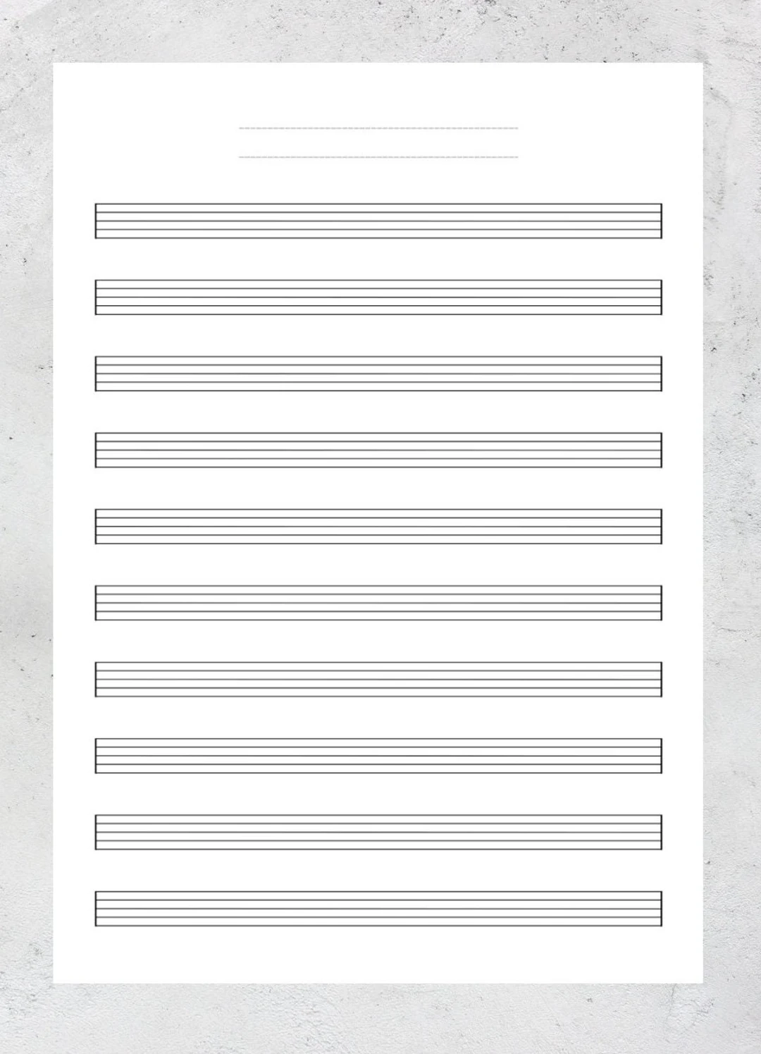 A4 Blank Sheet Music US Letter Printable Sheet Music 
