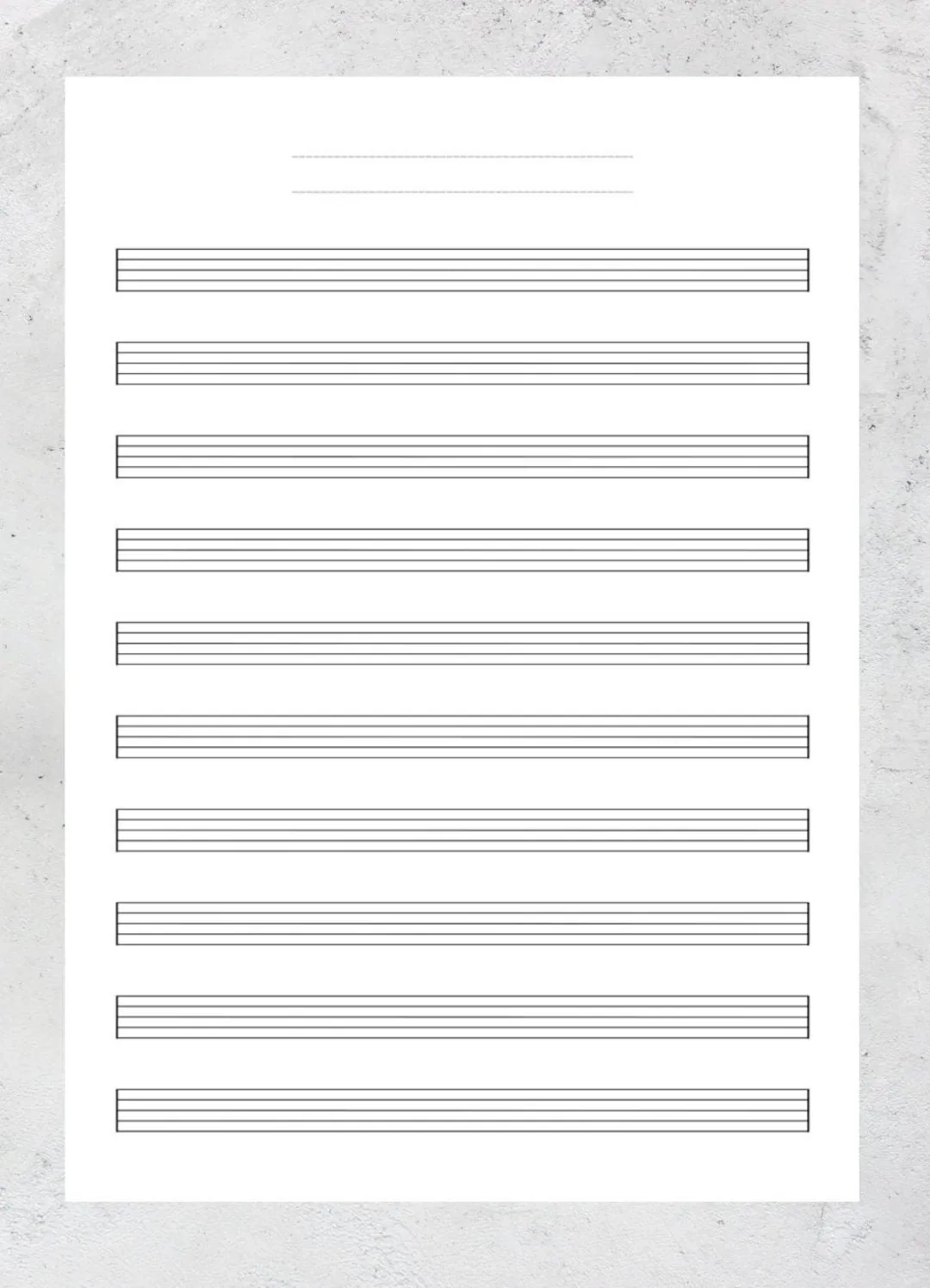 Music Sheets Printable Blank