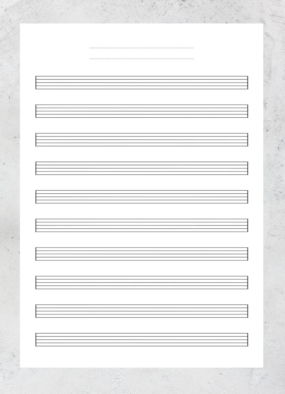 Blank Staff Paper Printable
