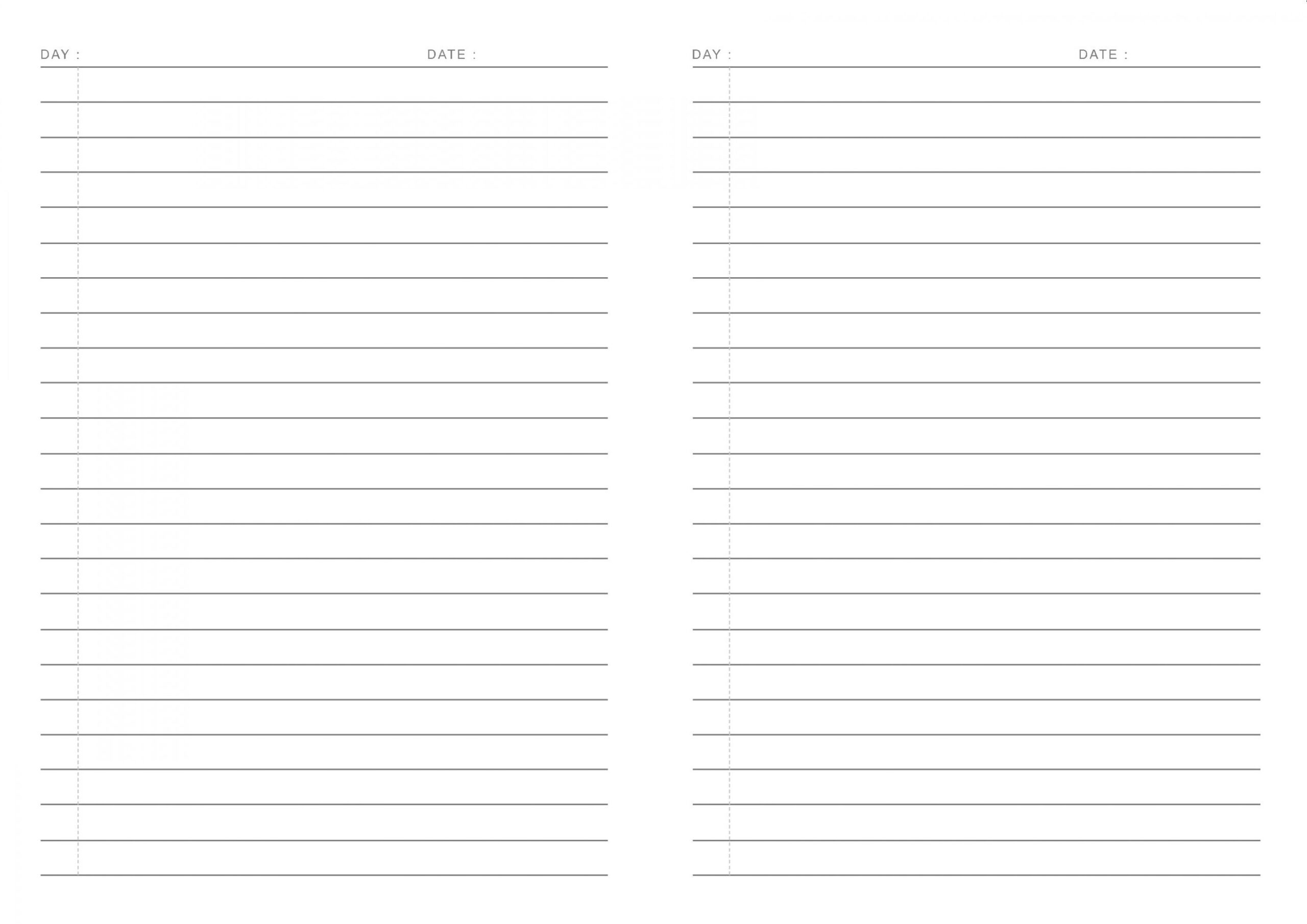 A5 Notebook Lines 8mm Rows Printablemaker