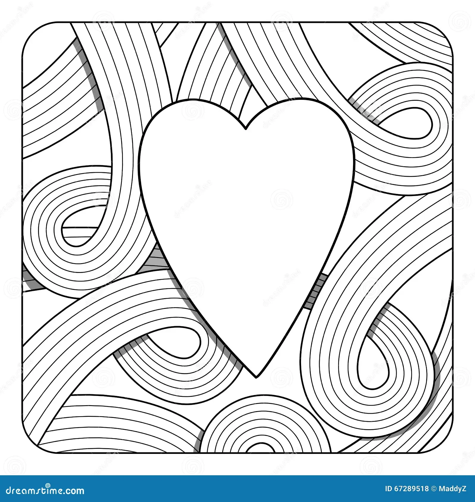 Abstract Zentangle Background Blank Template For Your Design 