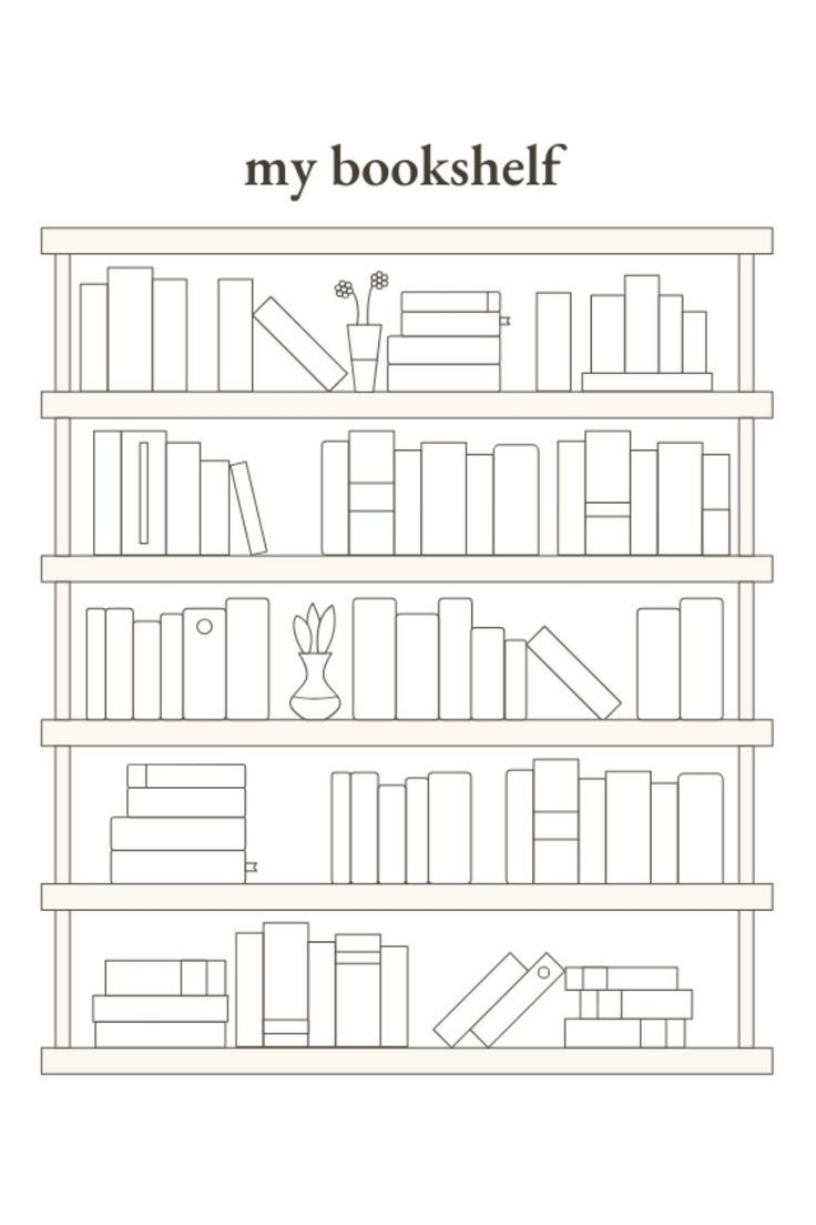 Blank Bookshelf Printable Free