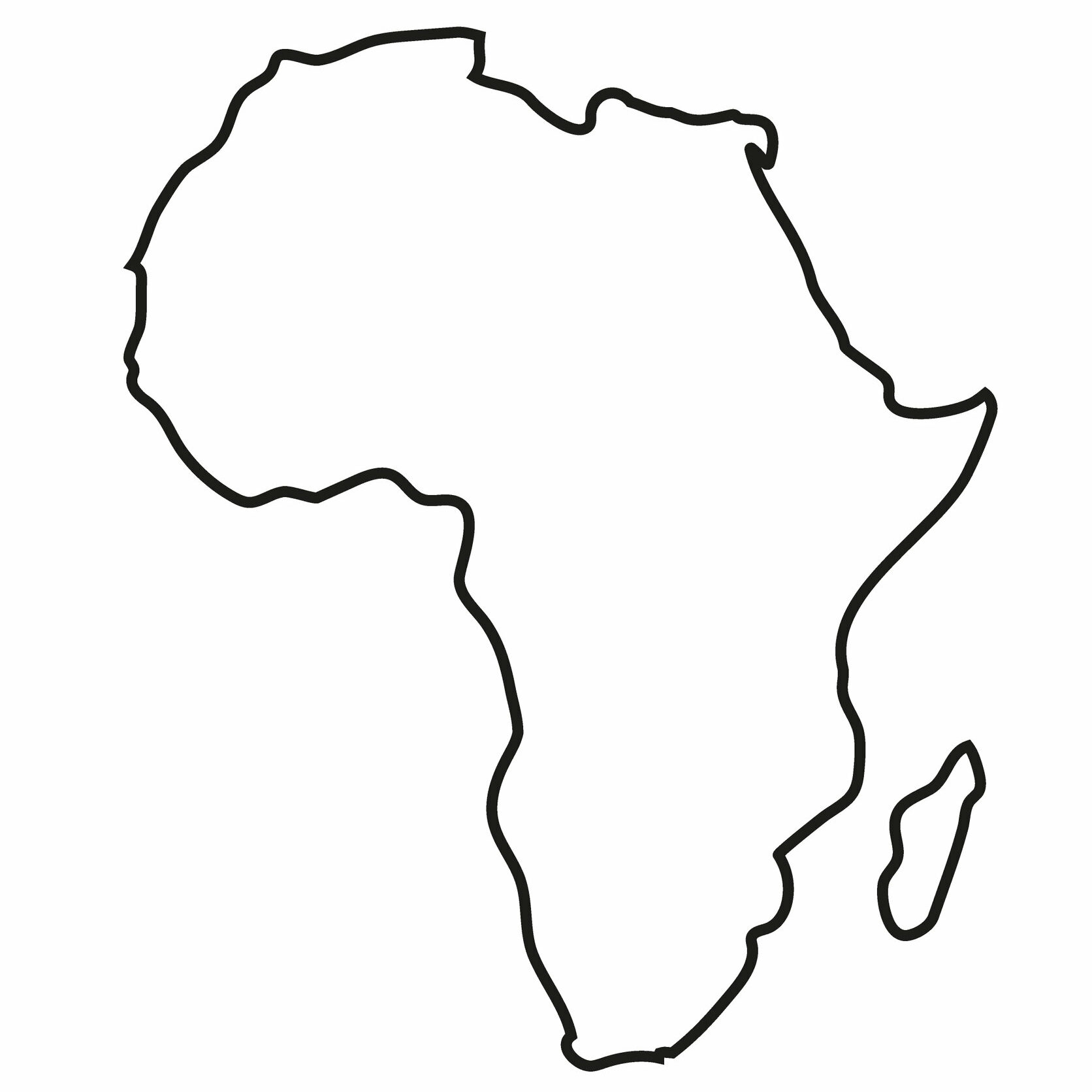 Blank Africa Map Printable Free