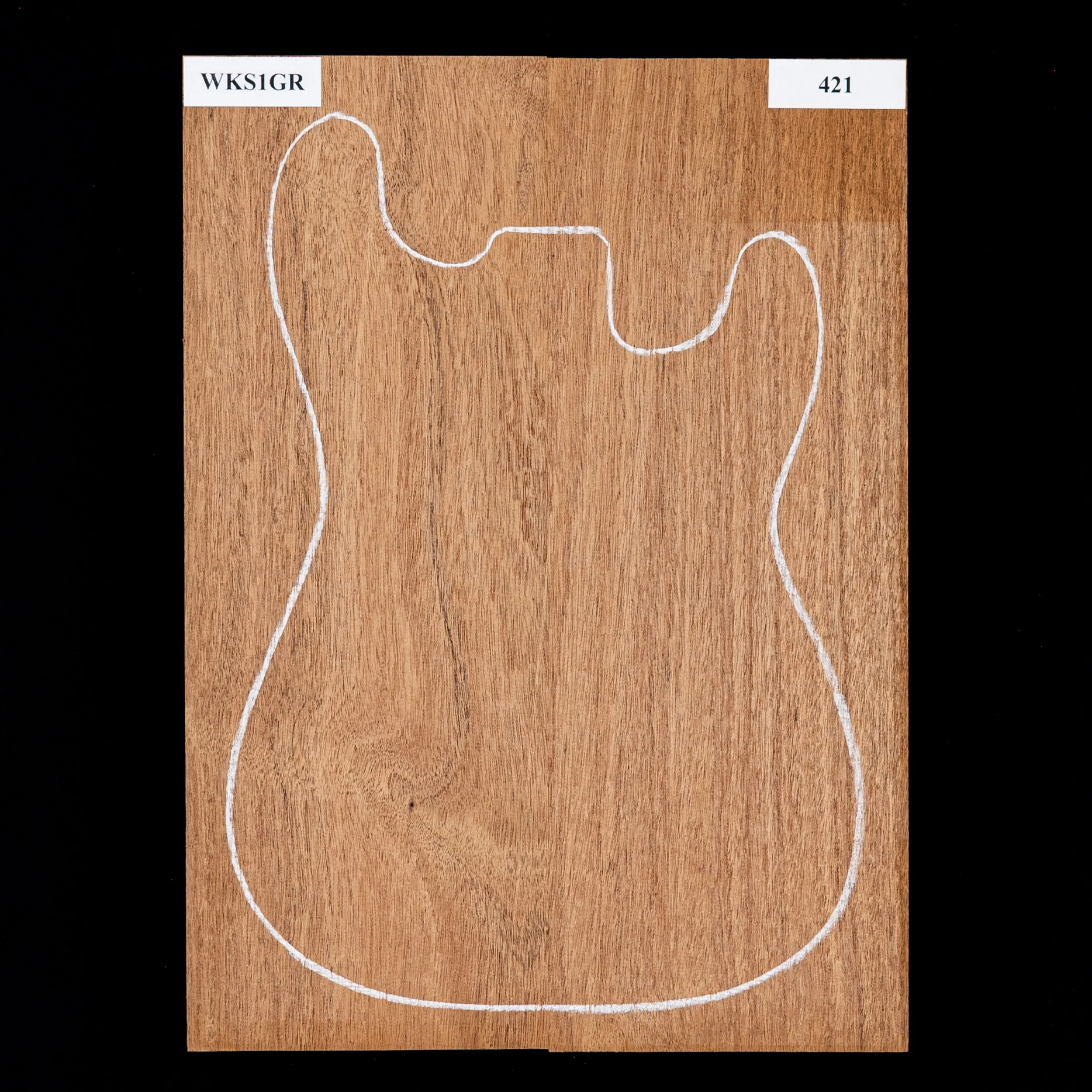 African Mahogany Body Blank 2 Piece 9 1 Lb 421