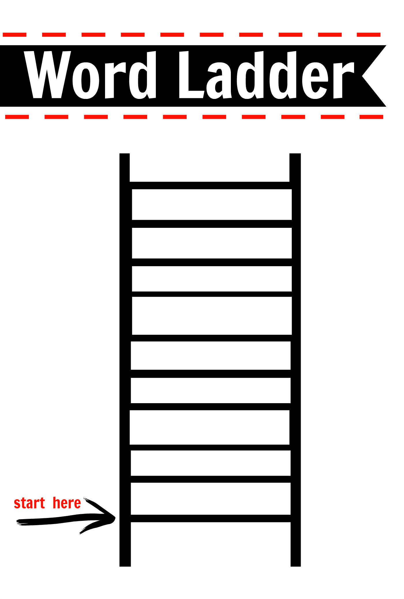 After School Activity Word Ladders Printable Free No Time 
