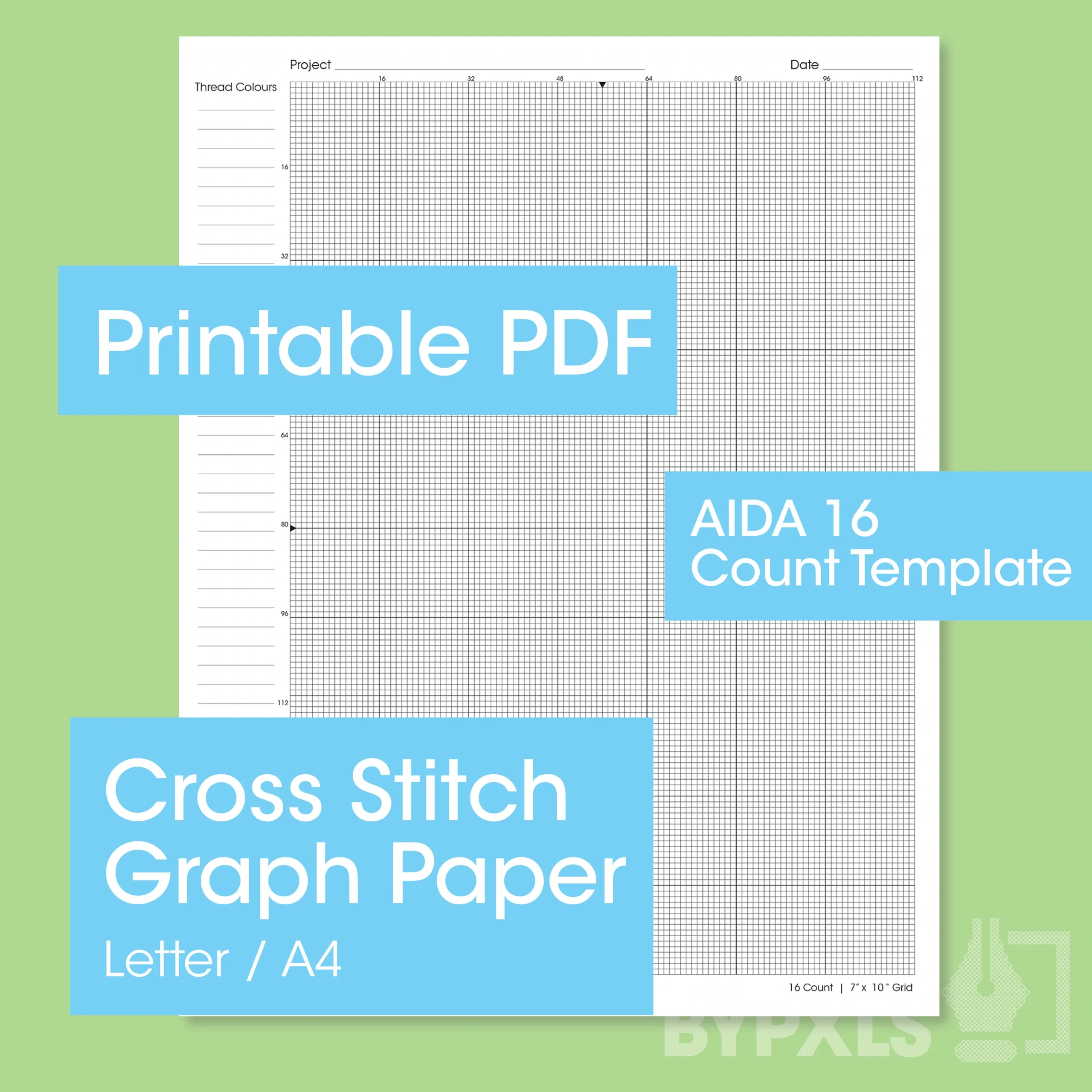 Printable Blank Cross Stitch Grid