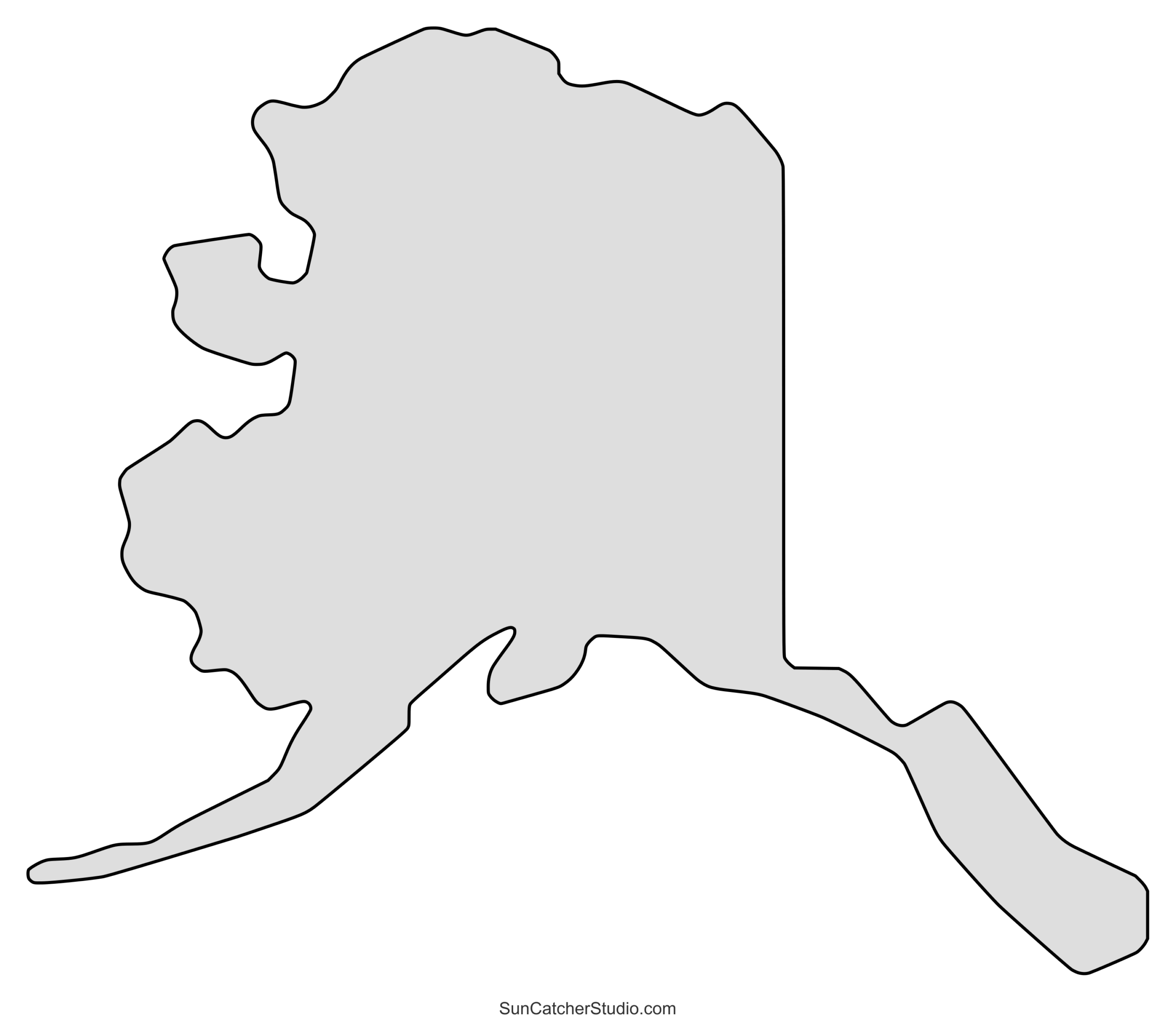 Free Printable Map Alaska Blank