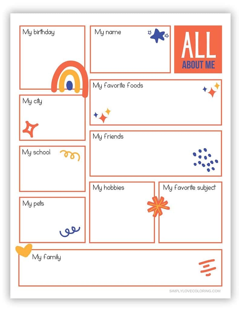 Printable Kid Stuff Blank Id