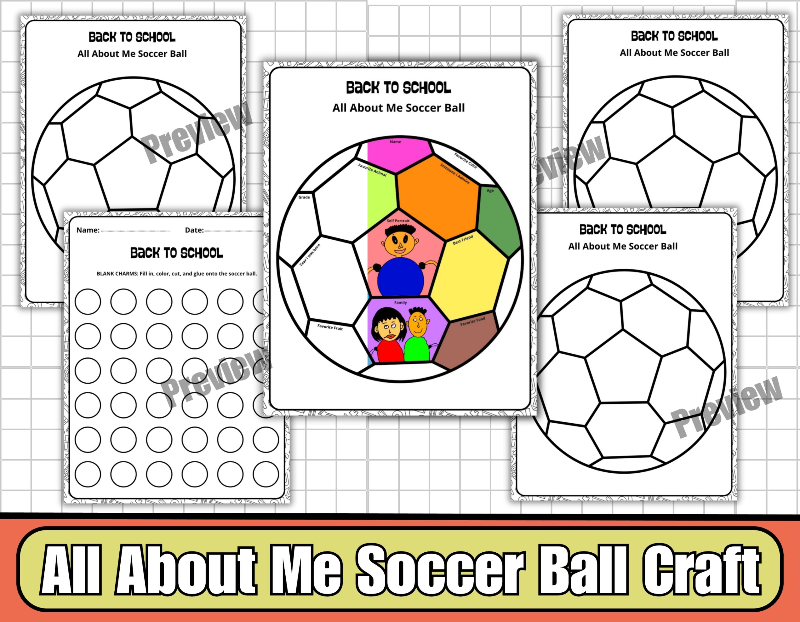 Net Of Soccerball Printable Blank