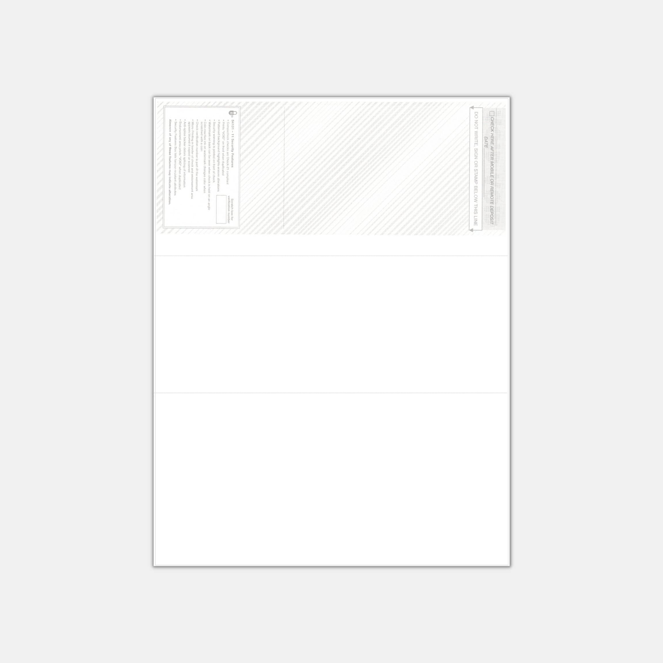 Amazon 100 Blank High Security Computer Check Paper Checks 