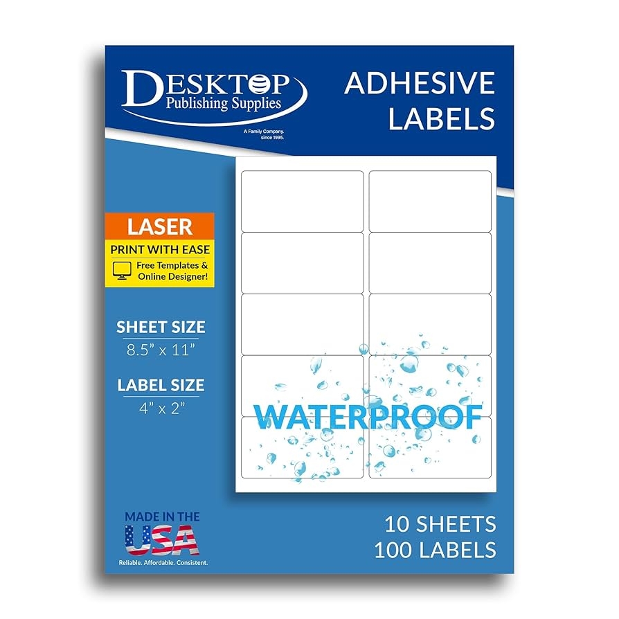 Blank Waterproof Laser Printable Labels
