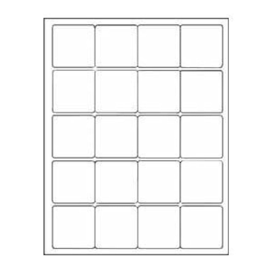 Amazon 12 SHEETS 240 2 x2 INCH SQUARE WHITE STICKERS FOR 
