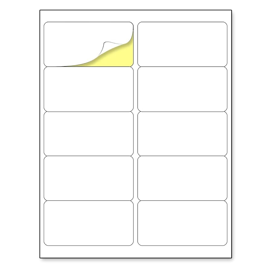 Amazon 2 X 4 30 Sheets Printable White Sticker Labels 