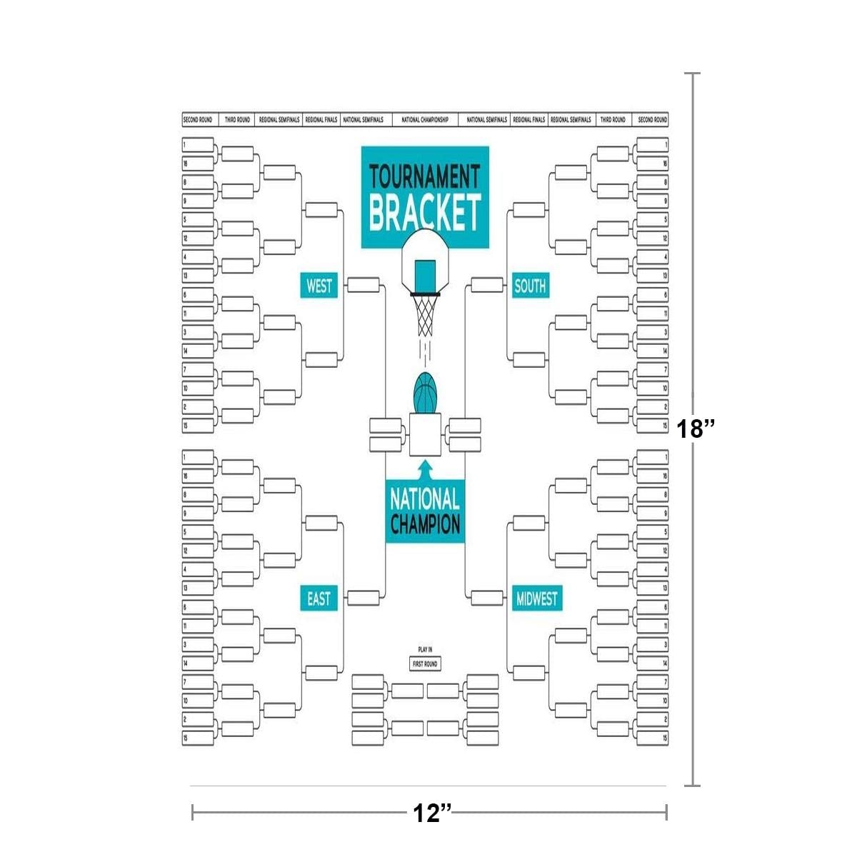 Amazon 2025 2026 Mens Basketball Tournament Bracket Blank 