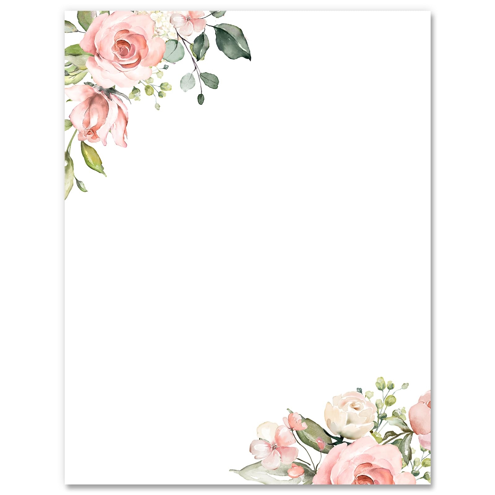 Amazon AnyDesign 60 Sheets Floral Stationery Letterhead 