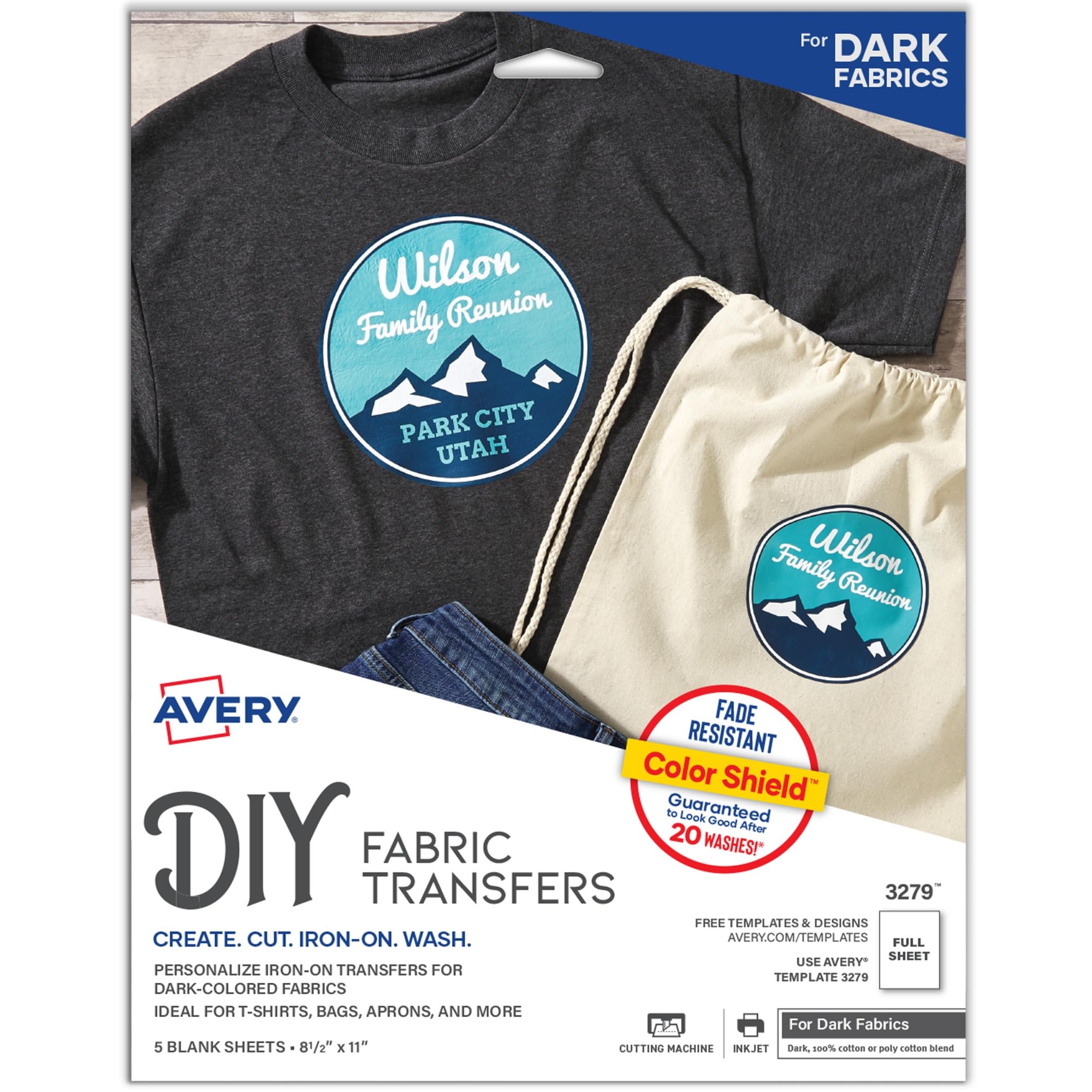 Amazon Avery Printable Heat Transfer Paper For Dark Fabrics 