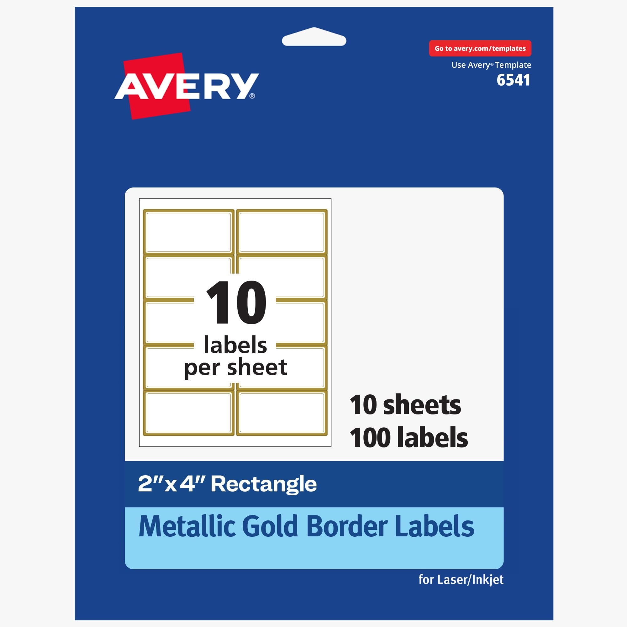 Amazon Avery Printable Rectangle Labels 2 X 4 Blank 