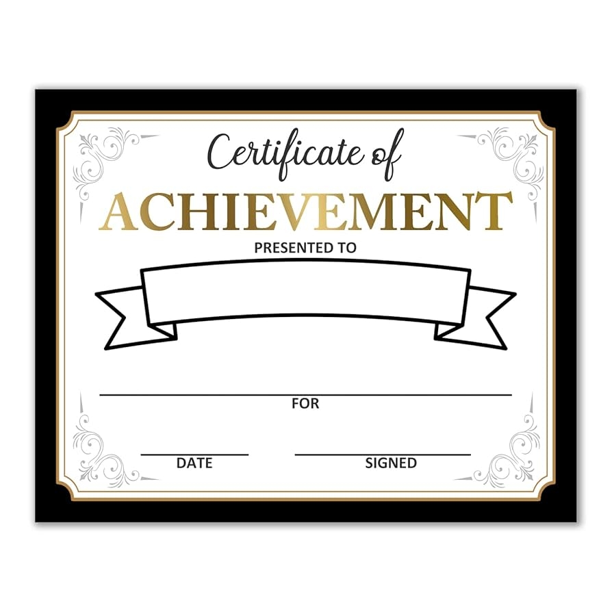 Amazon Award Certificates Certificate Of Achievement For 
