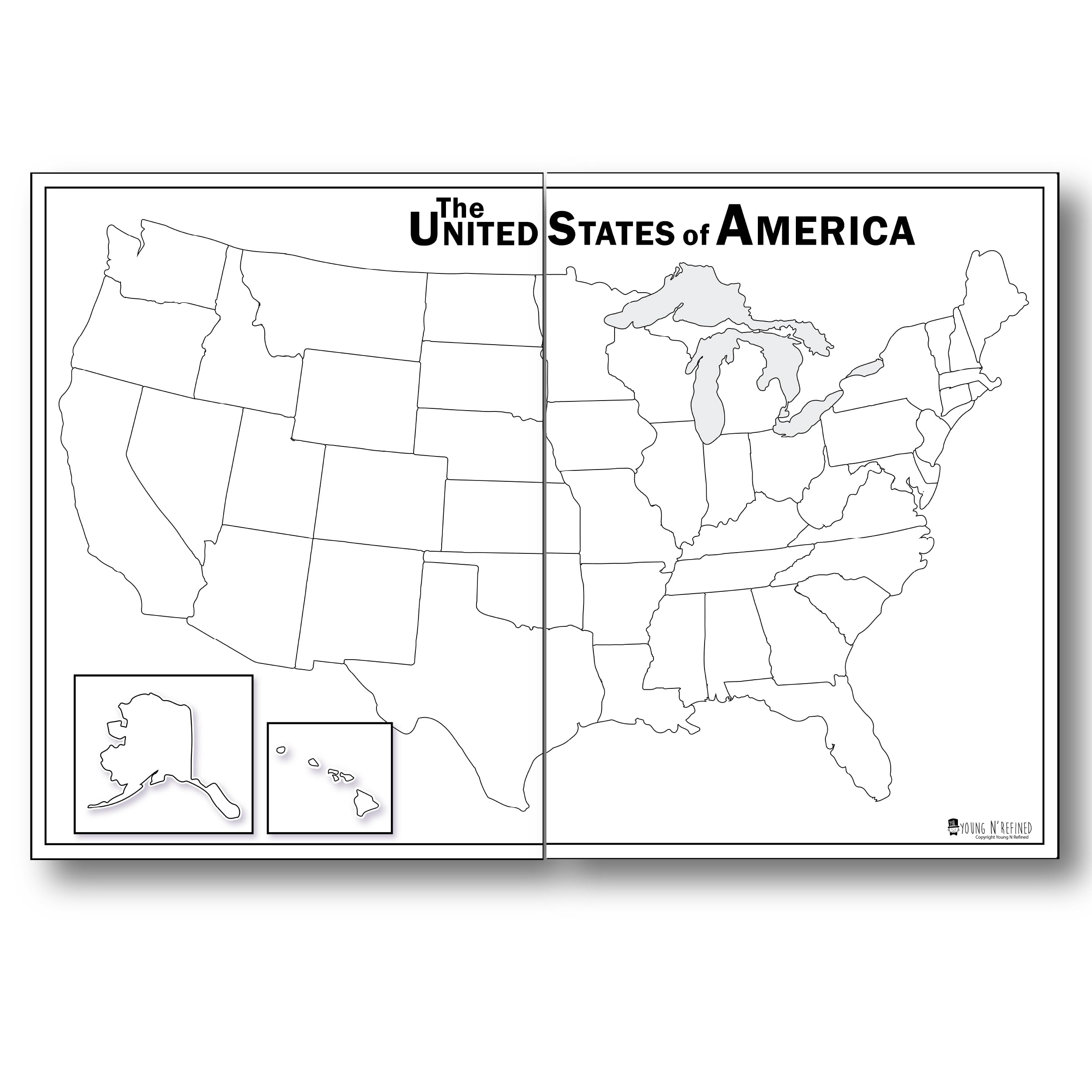 Large Printable Blank Usa Map