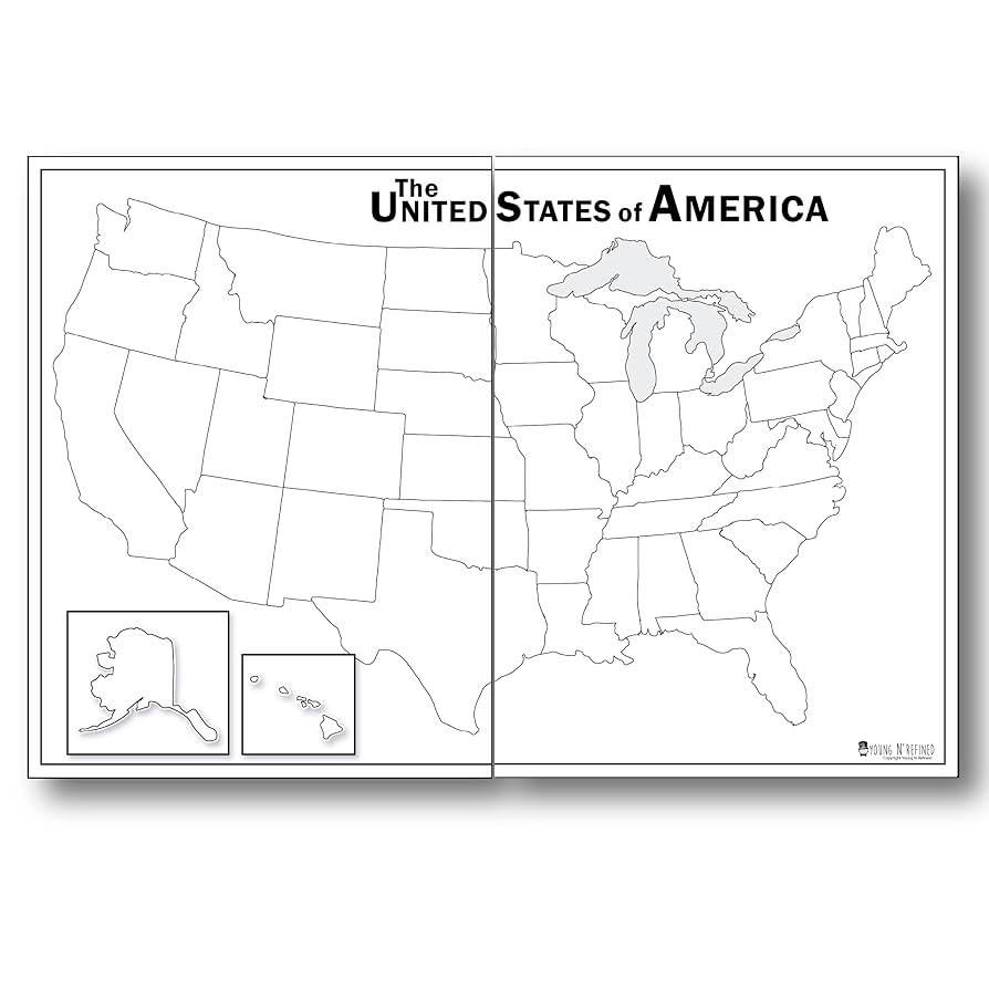 Printable Blank 50 States Map