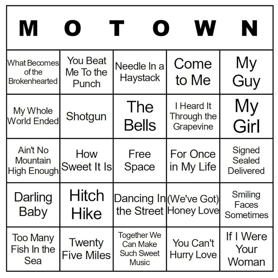 Blank Printable Music Bingo Cards