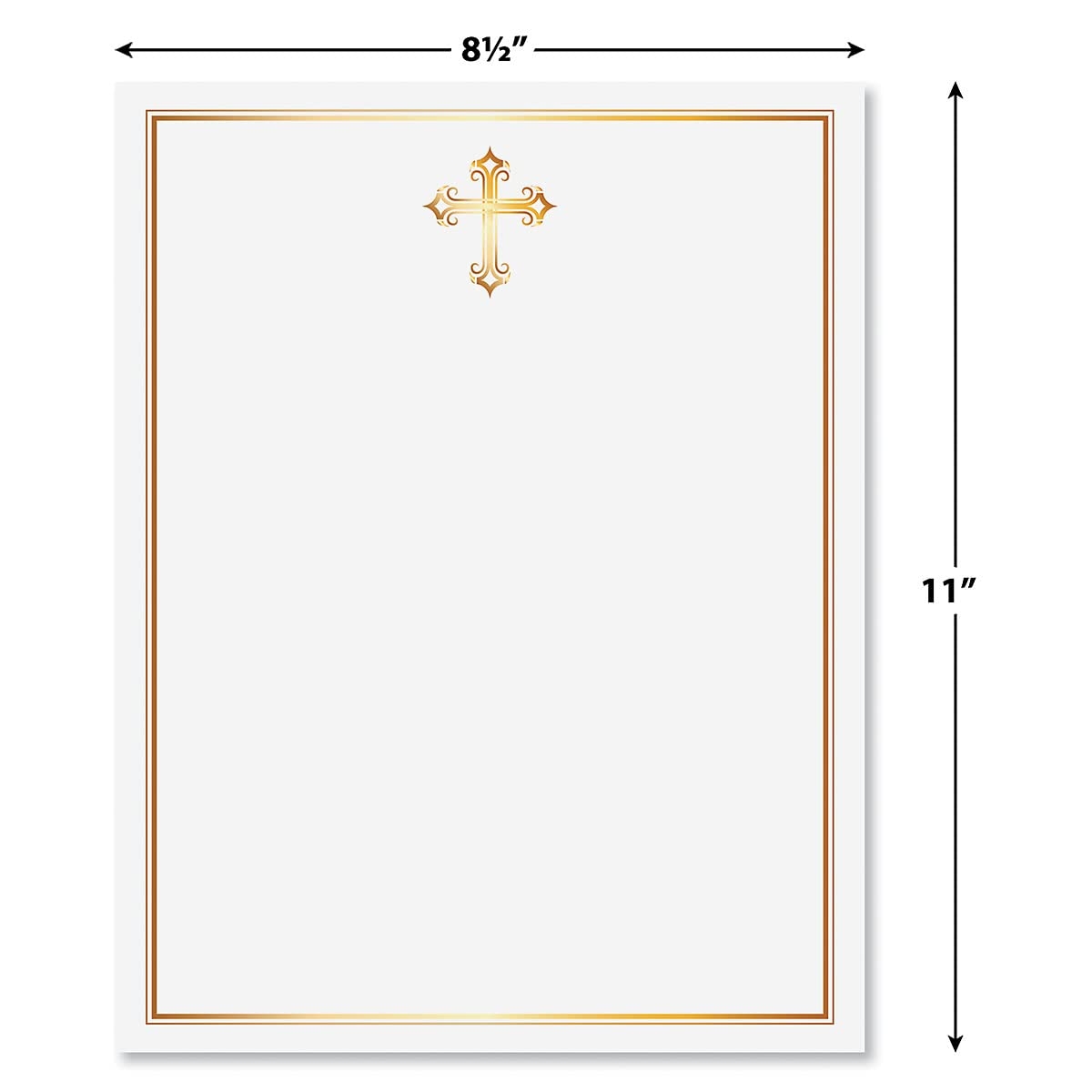 Amazon Current Golden Cross Faith Decorative Letter Paper 