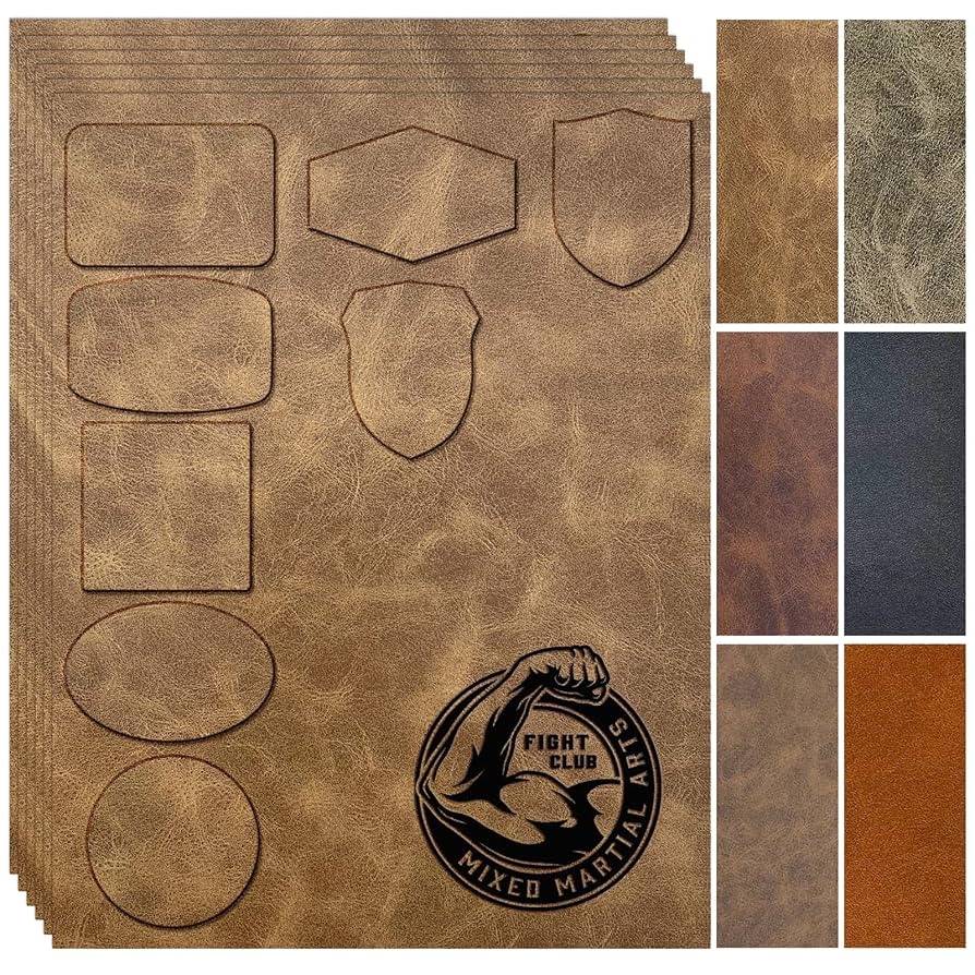 Amazon Leather Leatherette Patches Sheets For Laser Engraving 