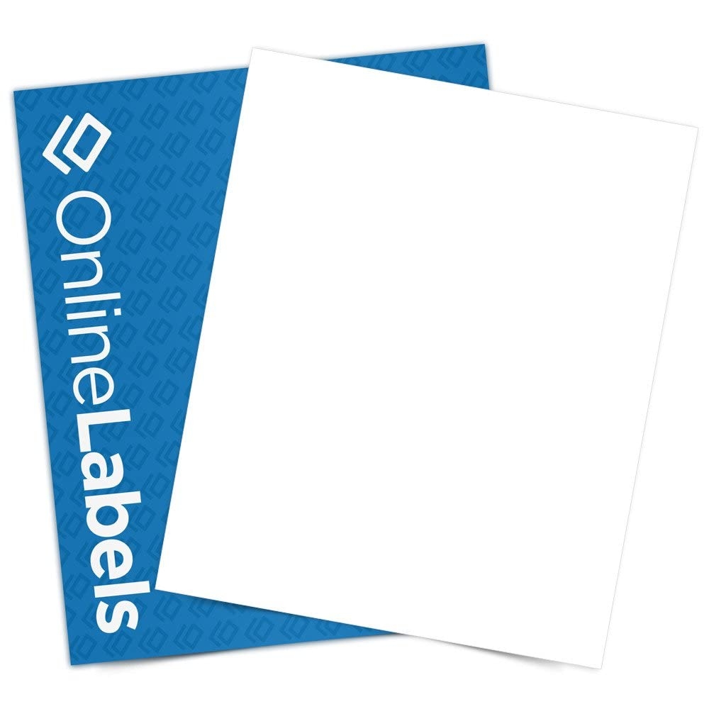 Amazon OnlineLabels 8 5 X 11 Full Sheet Sticker Paper 