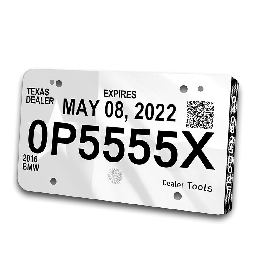 Amazon Temporary License Plates PVC Paper Sheet Tags 