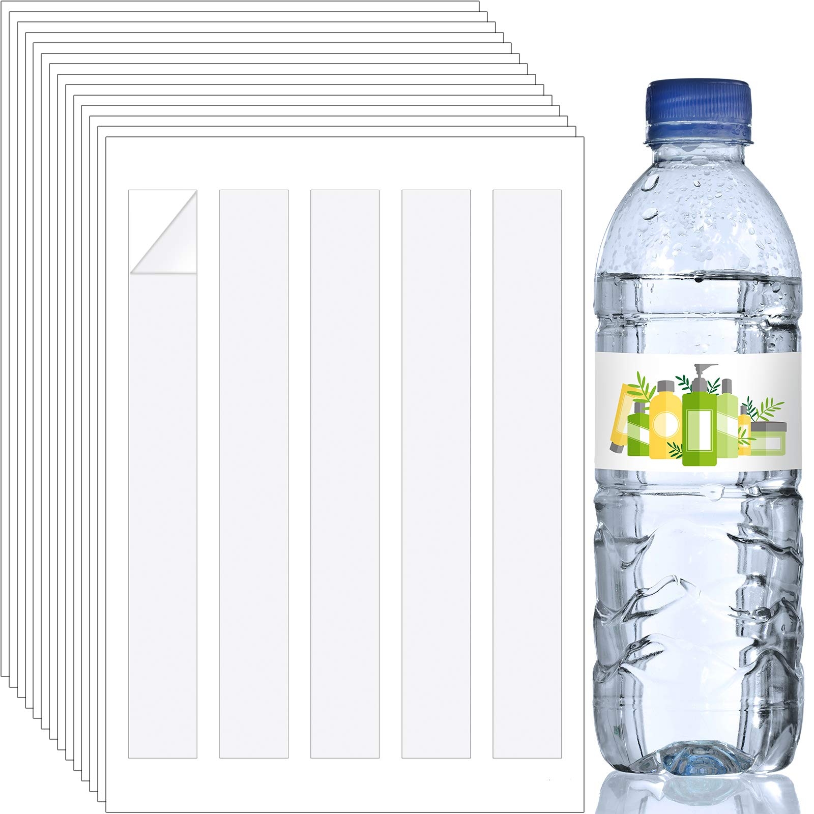 Amazon Tenare 75 Pcs 1 25 X 9 75 Water Bottle Labels 