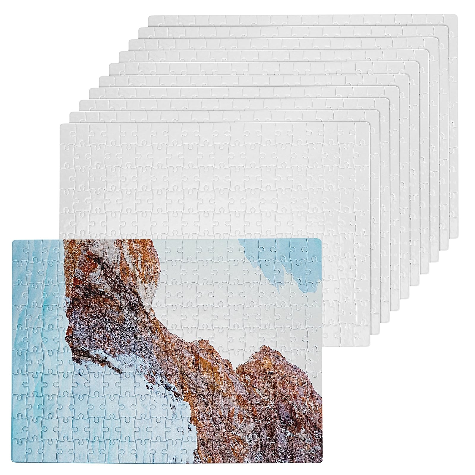 Amazon YUENPUN 10 Packs Large Blank Puzzle 200 Pieces 15x11 