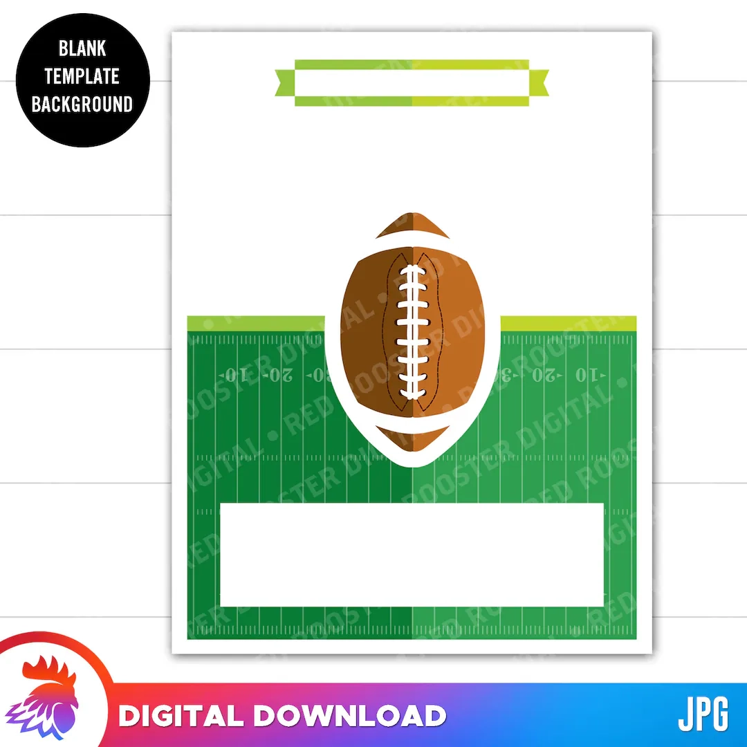 Blank Football Printable Invites
