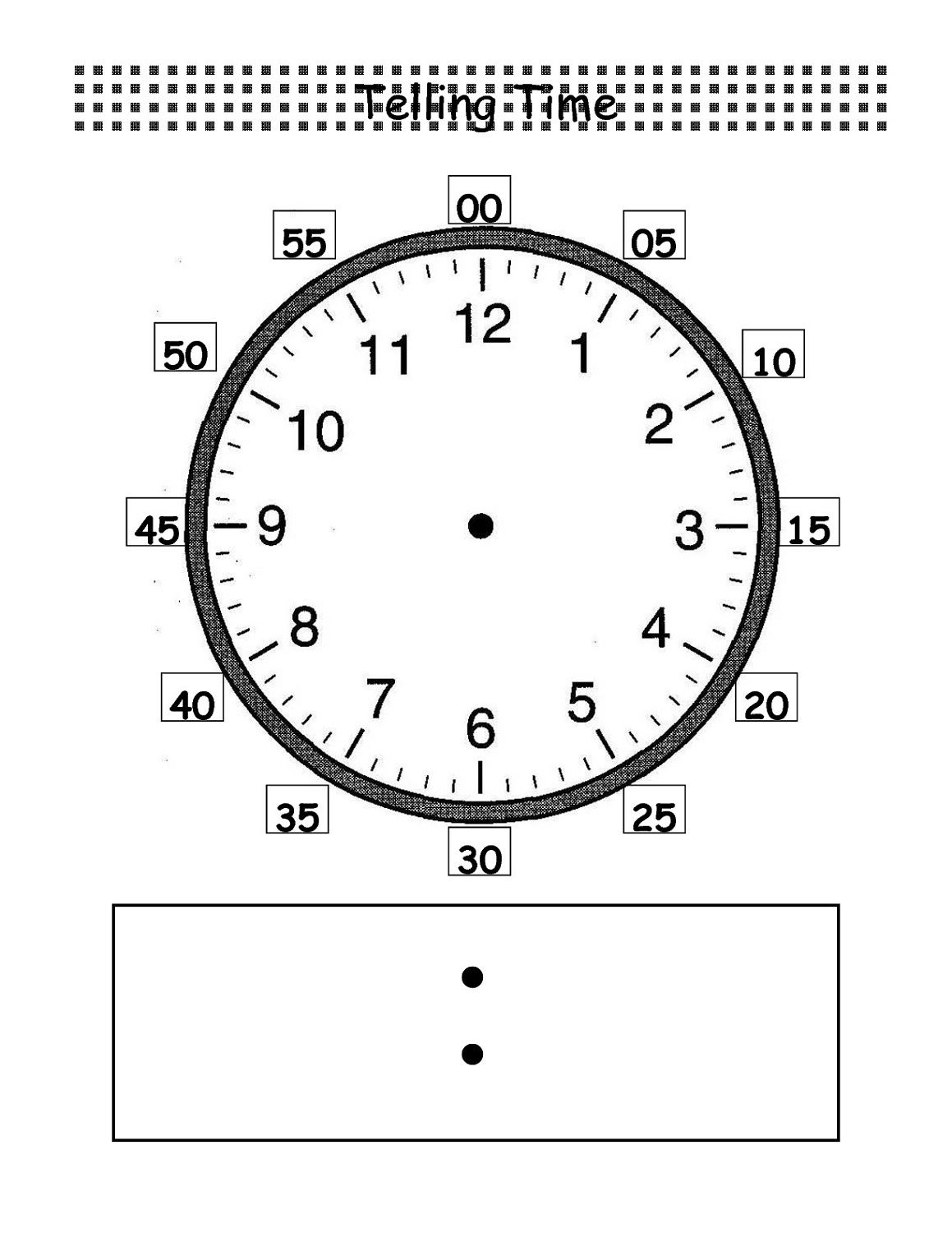 Analog Clock Printable