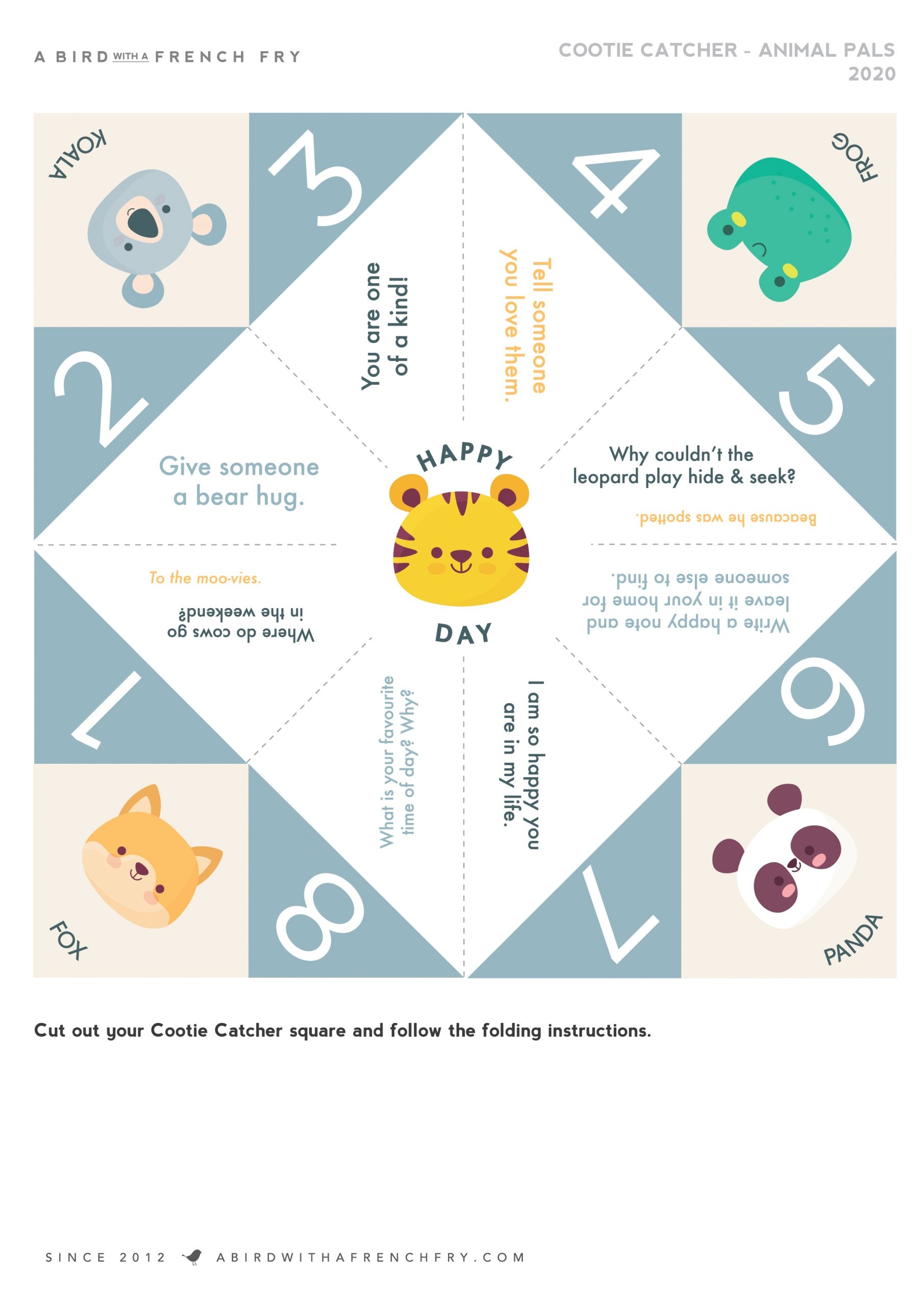 Printable Blank Cootie Catcher