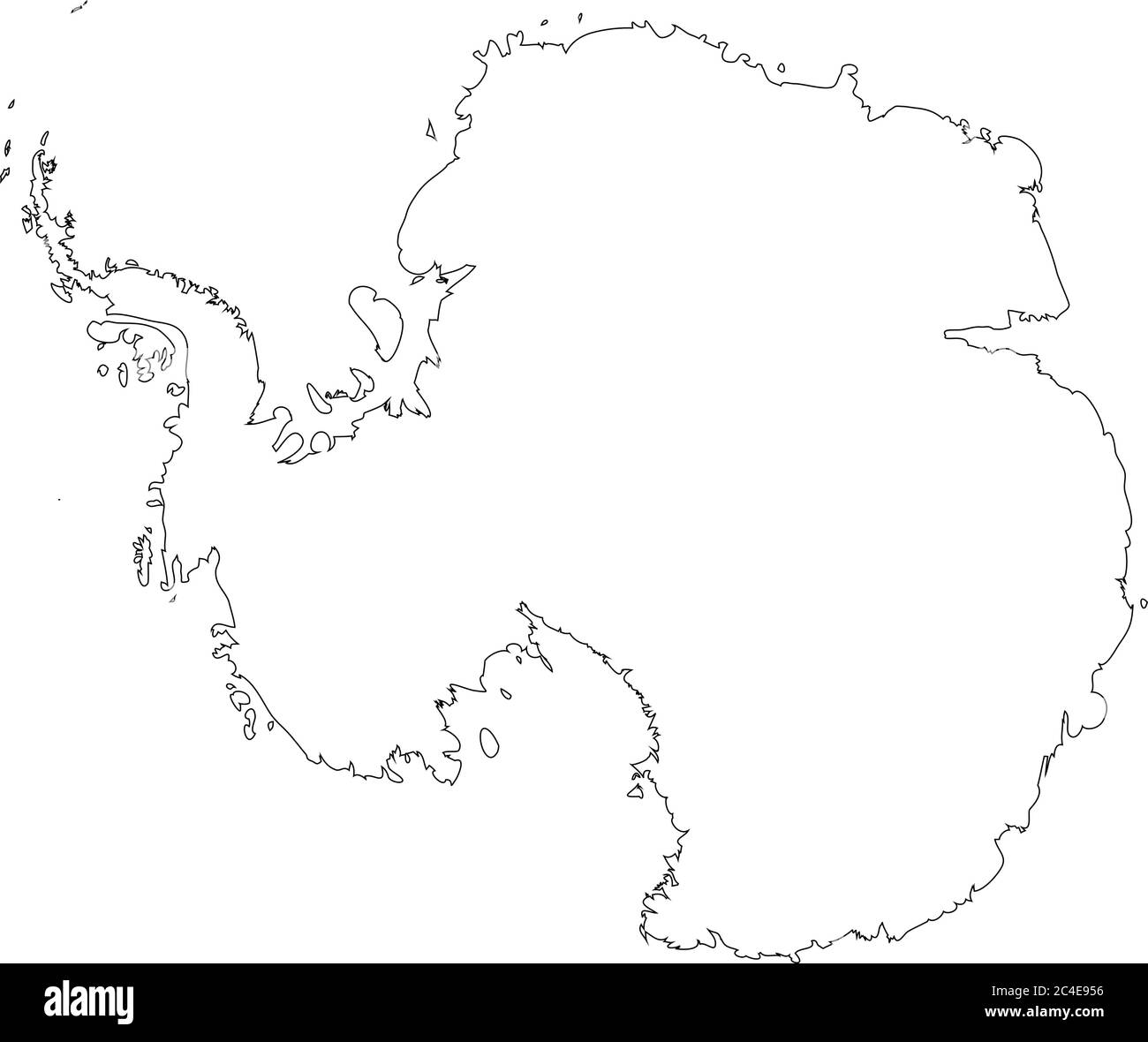 Antarctica Map Schwarzwei Stockfotos Und bilder Alamy