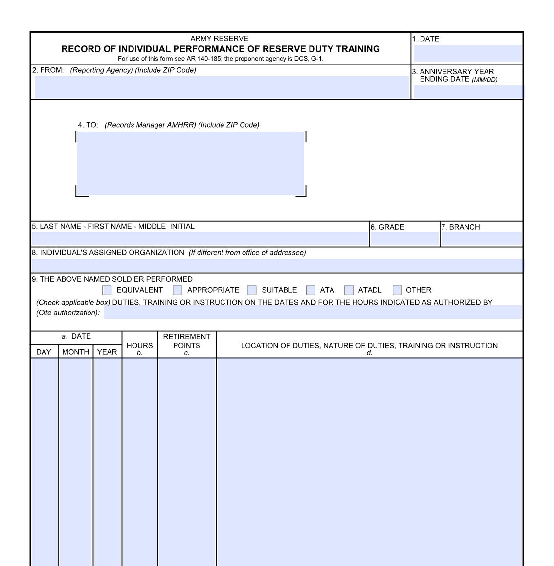 Blank Rst Form 1380 Printable