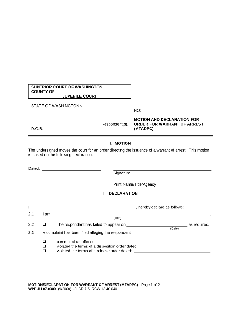 Arrest Warrant Template Pre built Template AirSlate SignNow