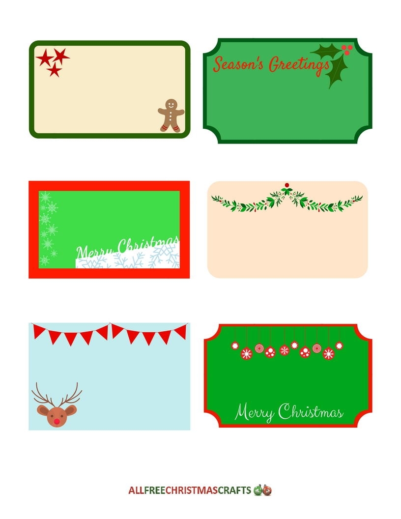 Printable Christmas Blank Tags