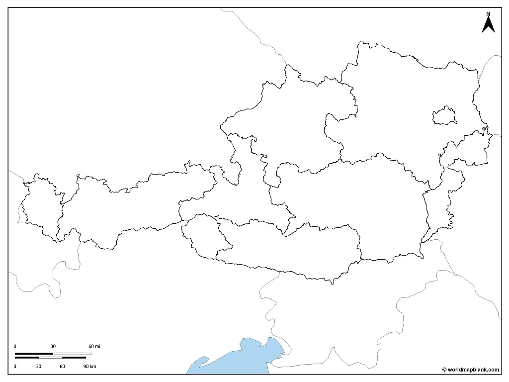 Austria Map Outline Blank Map Of Austria PDF 